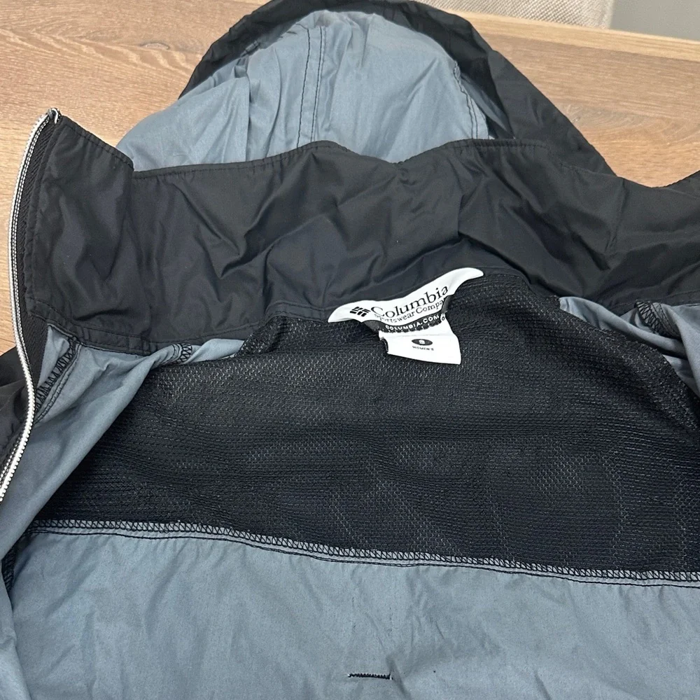 Columbia Sportswear Company Hooded Rain Jacket Black Women's Size Small - Picture 10 of 13
